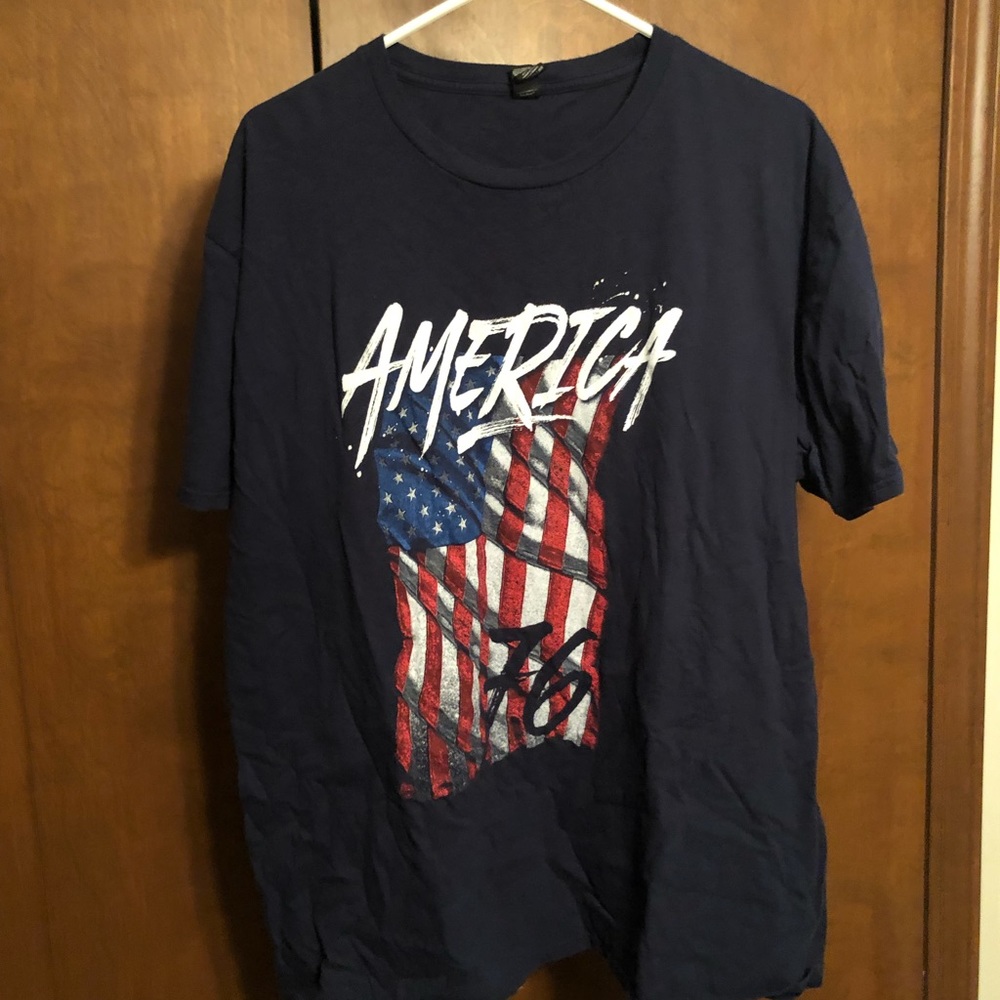 American Flag Blue XL Shirt